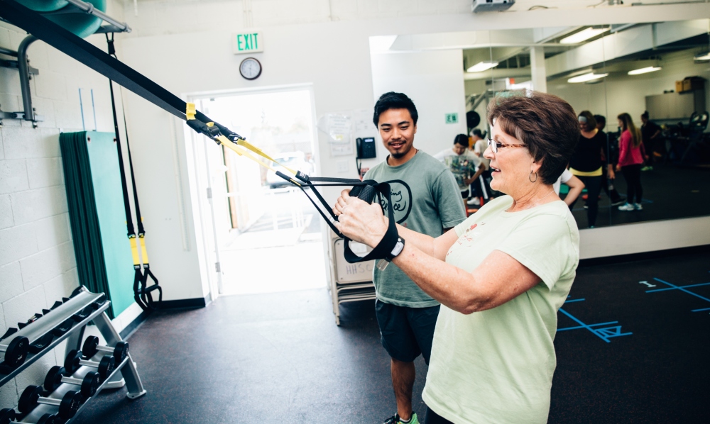 Woman using equipment in the Applied Physiology Laboratory